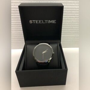 Men’s steeltime black watch with Lord’s Prayer